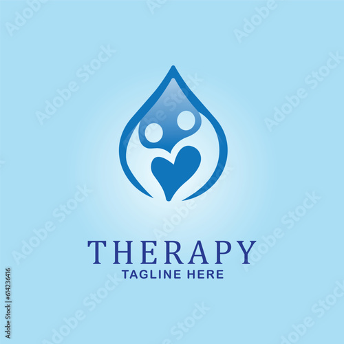 therapy logo line art design