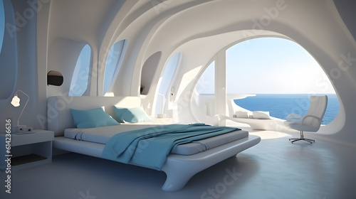 interior of a modern futuristic hotel room © Vadim