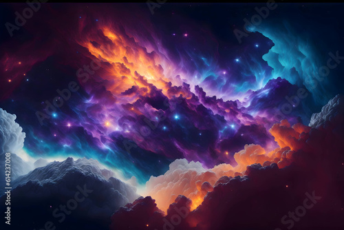 A vibrant_and captivating space nebula ador