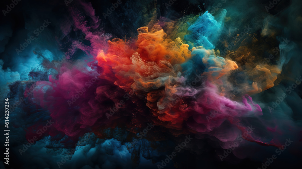 Beautiful abstract, surrealist Large Magellanic Cloud background. Generative Ai