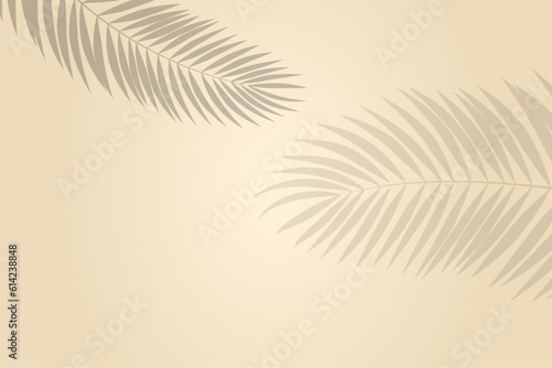 Palm leaves shadow on the pink wall best for spring and summer design. Minimal abstract background for product presentation.