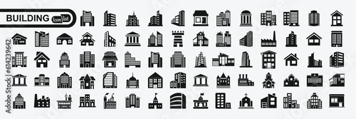 House and building icon set.
