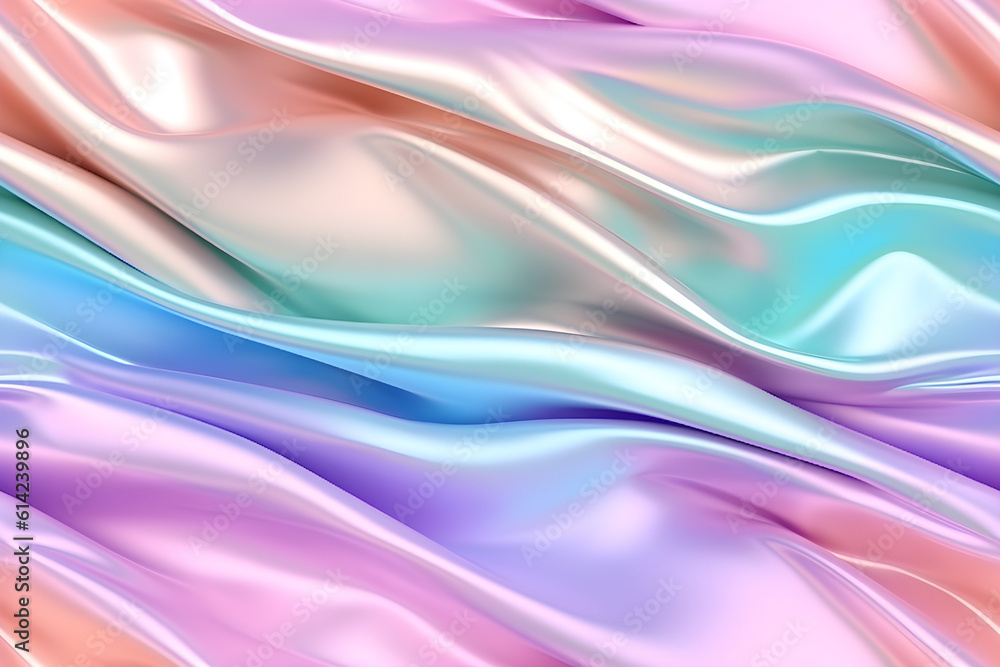 Fototapeta premium Dichroic, iridescent colorful seamless background, tileable wallpaper -Generative AI