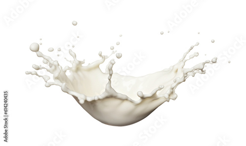 Milk splash isolated on transparent or white background, png