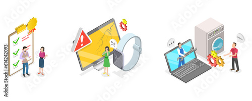 3D Isometric Flat Conceptual Illustration of Product Quality