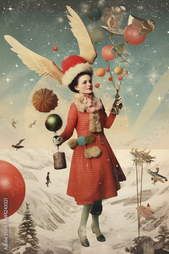 Generative ai. Creative Christmas collage