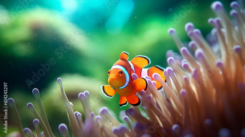 Clown fish with anemone