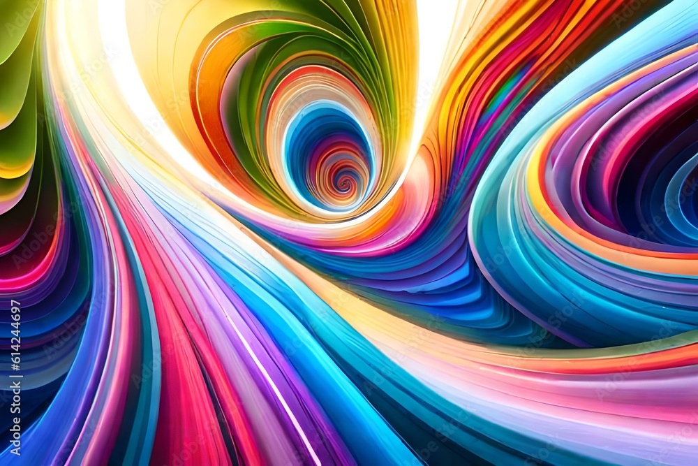Iridescent sparkle rainbow fairy dust spiral swirl. Magical fantasy background wallpaper 02. Generative AI Iridescent sparkle rainbow fairy dust spiral swirl. Magical fantasy background wallpaper 02. Generative AI