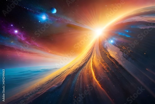 Star night cosmos. Universe science astronomy. Supernova background wallpaper 01. Generative AI