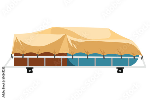 Car roof rack for versatile transportation. Easily transport different necessary things. Perfect for road trips and outdoor adventures