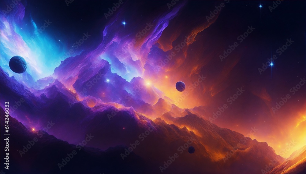 colorful galaxy background, space, 