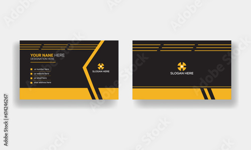 contemporary business cards with the company logo. Template for a vector business card.