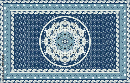 Persian rug traditional design, tribal vector texture. Easy to edit and change colors. carpet