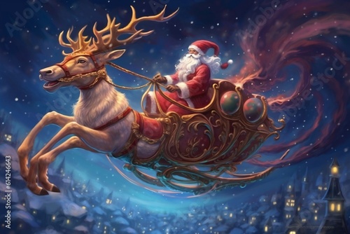 Santa claus on a sleigh