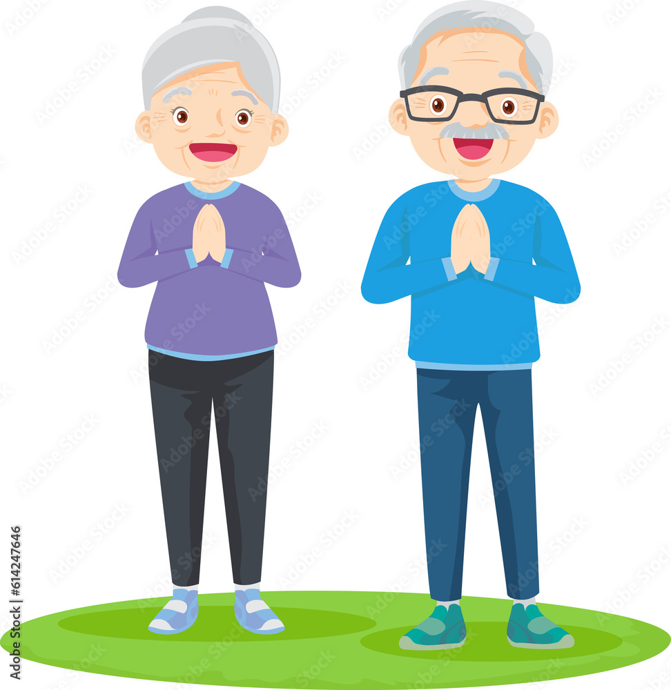senior couple doing exercise sports.elderly people training together senior couple doing exercise sports.elderly people training together