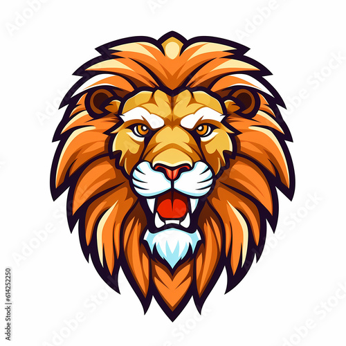 Lion Head Cartoon Illustration