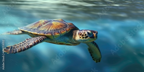 sea turtle swimming - generative AI