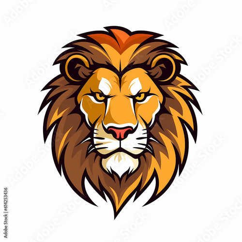 Lion Head Cartoon Illustration