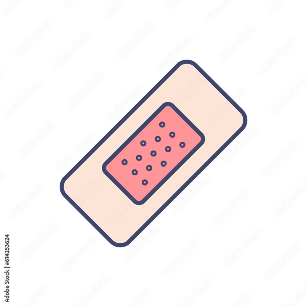 Bandage Plaster related vector line icon. Sticky wrap for injury treatment. Bandage for trauma. Isolated on white background. Vector illustration. Editable stroke Bandage Plaster related vector line icon. Sticky wrap for injury treatment. Bandage for trauma. Isolated on white background. Vector illustration. Editable stroke