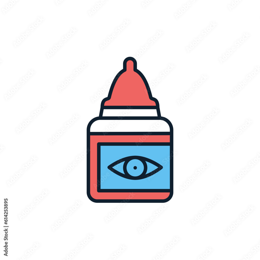 Eye Drops related vector line icon. Isolated on white background. Vector illustration. Editable stroke Eye Drops related vector line icon. Isolated on white background. Vector illustration. Editable stroke