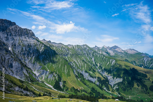 Adelboden  Switzerland - July 24  2022 - Summer view of Adelboden village and city center