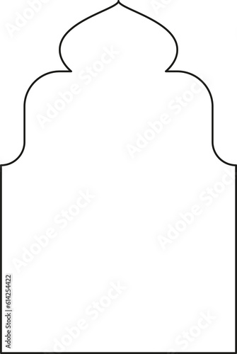 Boho frame arch png illustration modern minimalistic retro aesthetic linear arc portal logo bohemian design element mystical geometric abstract border