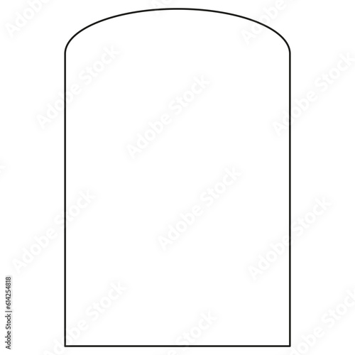 Boho frame arch vector illustration modern minimalistic retro aesthetic linear arc portal logo bohemian design element mystical geometric abstract border