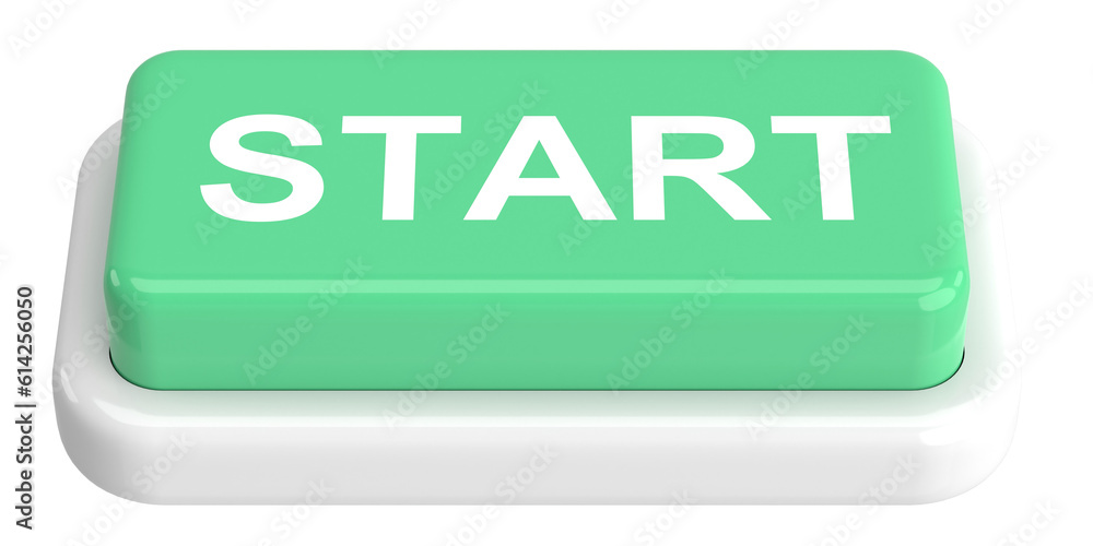 Start button. 3D button. 3D illustration. Start button. 3D button. 3D illustration.