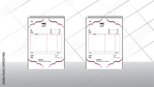 Invoice minimal design template. Bill form business invoice accounting