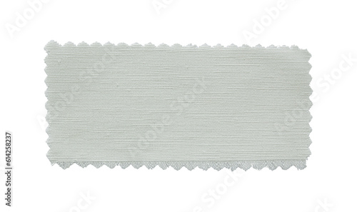 White fabric swatch samples texture isolated with clipping path