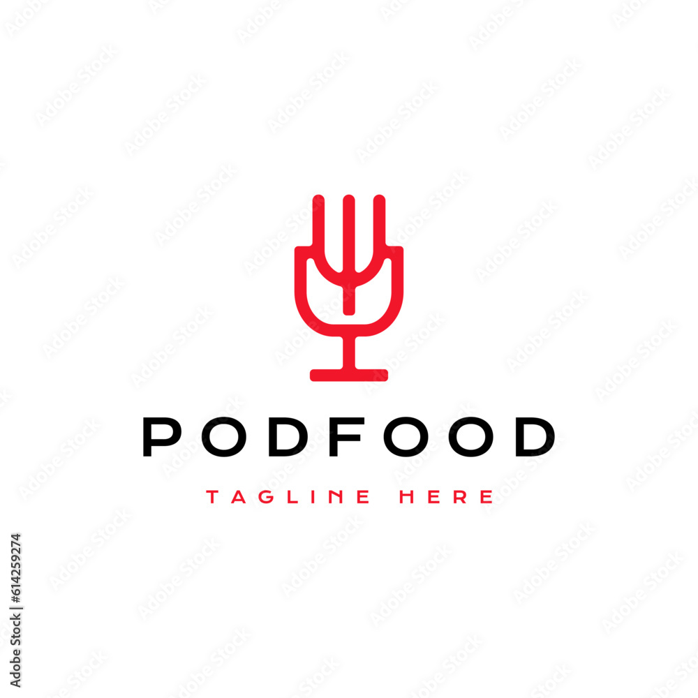 Fototapeta premium food restaurant chef logo icon design