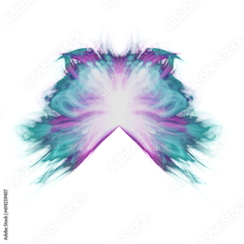 Beautiful watercolor abstract translucent butterfly. Wings look like wet watercolor splashing.