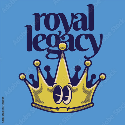 Royal Legacy With King Crown Groovy Character Design