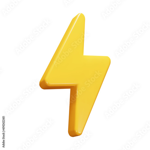 Canvas-taulu 3d yellow charger symbol