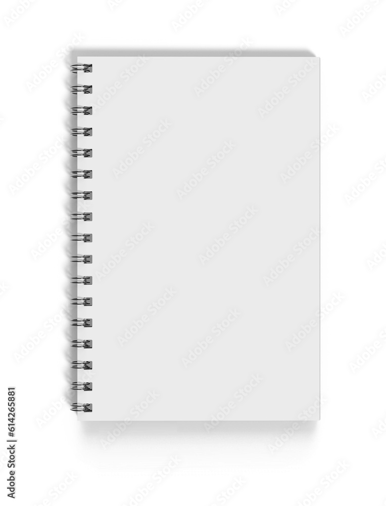 Book With Spring Binding Blank 3D Rendering Book With Spring Binding Blank 3D Rendering
