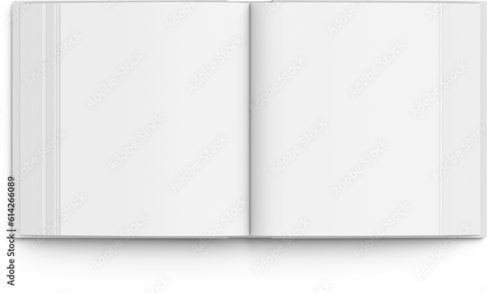 Square Hard Cover Open Books 3D Rendering Square Hard Cover Open Books 3D Rendering