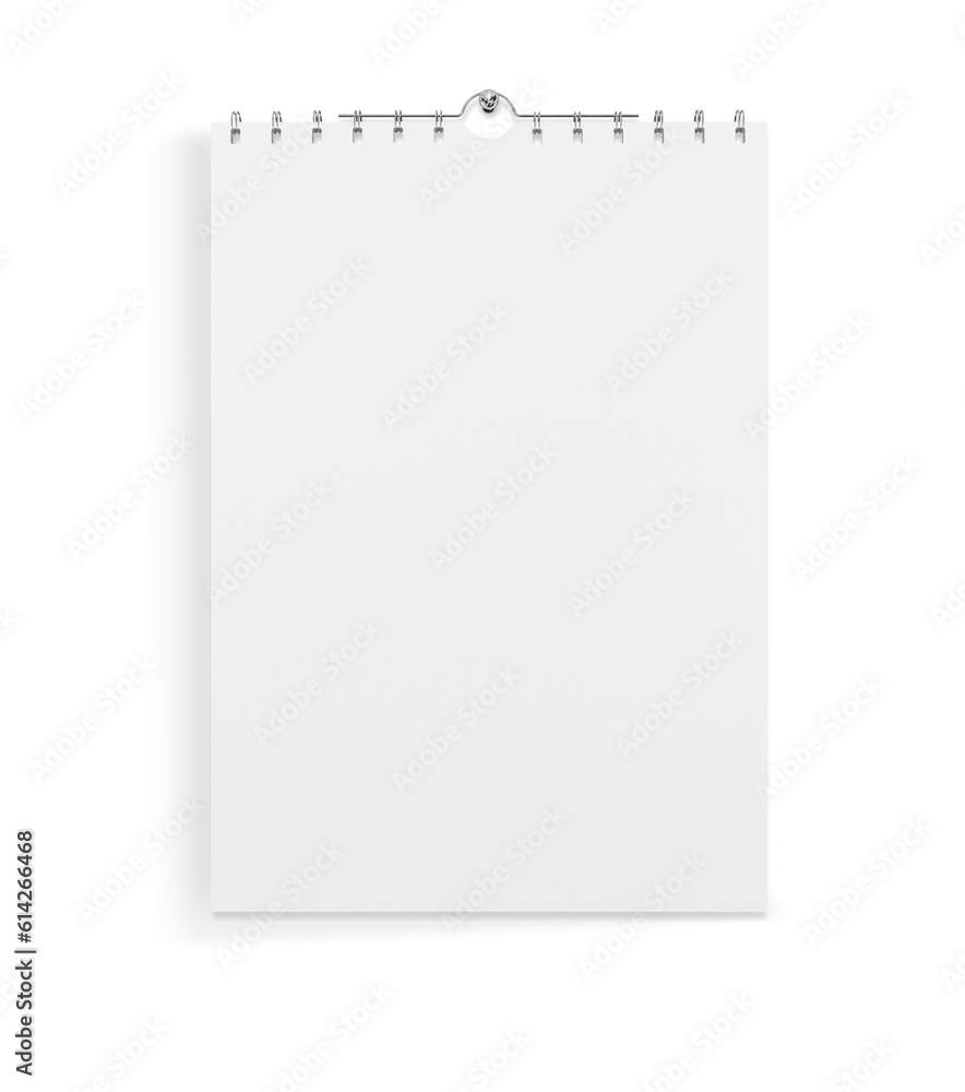 Portrait Vertical Wall Calendar Blank 3D-Illustration Portrait Vertical Wall Calendar Blank 3D-Illustration