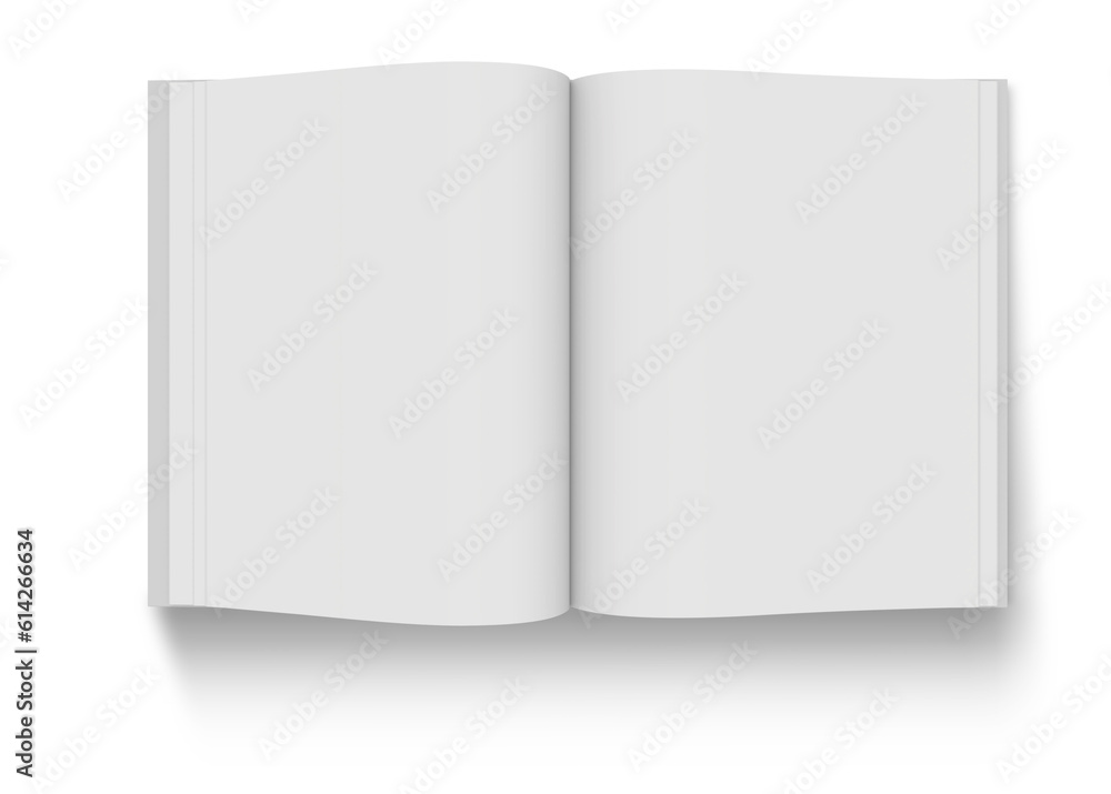 Open Book Blank White 3D Rendering Open Book Blank White 3D Rendering