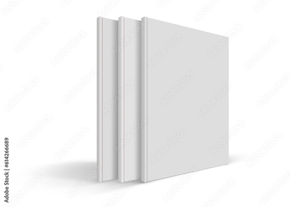 Thin Hard Cover Book White Blank 3D-Illustration Thin Hard Cover Book White Blank 3D-Illustration
