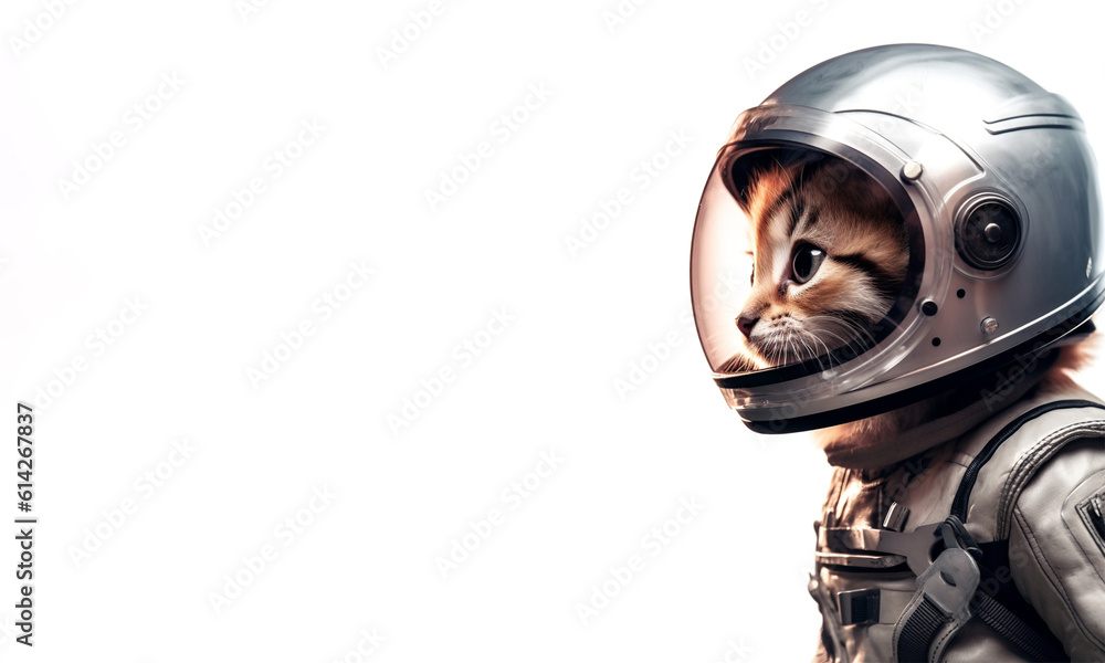 kitten dressed as an astronaut. Created with Generative AI kitten dressed as an astronaut. Created with Generative AI