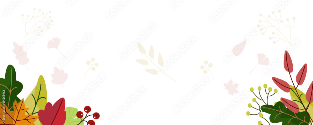 Vector background with falling autumn leaves. Frame for the text.