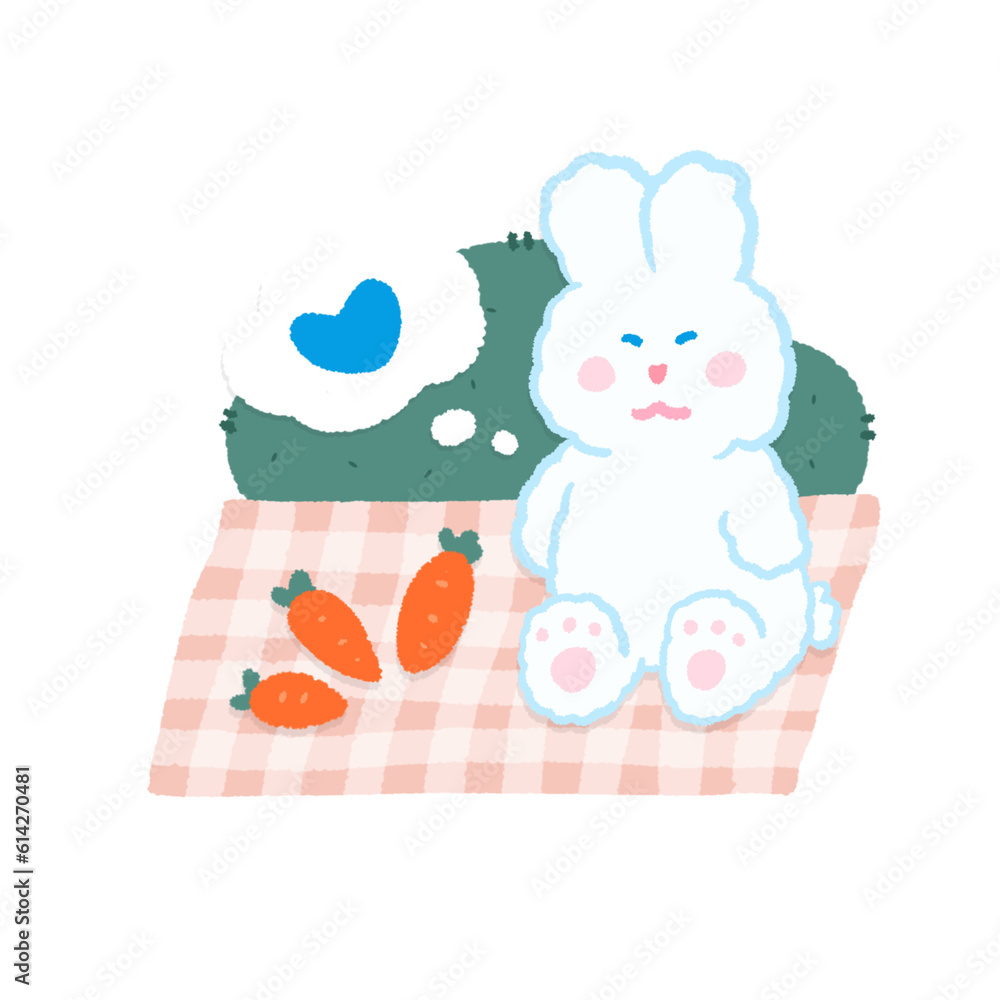 chubby bunny little cute rabbit love carrot happy in every day chubby bunny little cute rabbit love carrot happy in every day