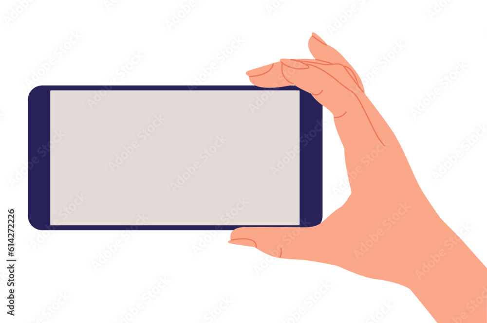 Hand holds smartphone. Hand with smartphone Hand holds smartphone. Hand with smartphone