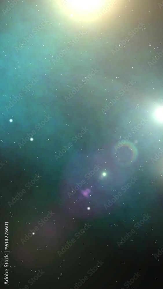 Space Universe With Stars And Galaxies Moving vertical video