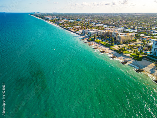 Aerial photo Deerfield Beach Florida coastline © Martin Valigursky