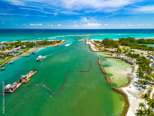 DuBois Park, Jupiter Beach and inlet, areal views, Florida photo