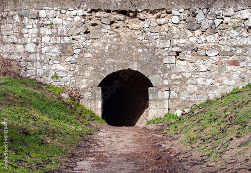 Tunnel in the wall of old Turkish fortress, Nis, Serbia