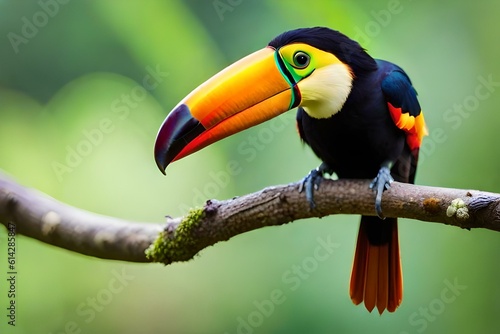 toucan on a treegenerated by AI technology 