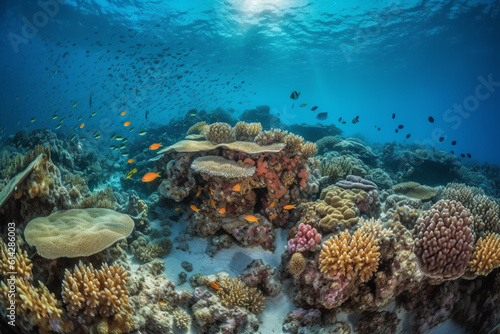 Enchanting Underwater Wonderland  Captivating Coral Reef and Colorful Marine Life