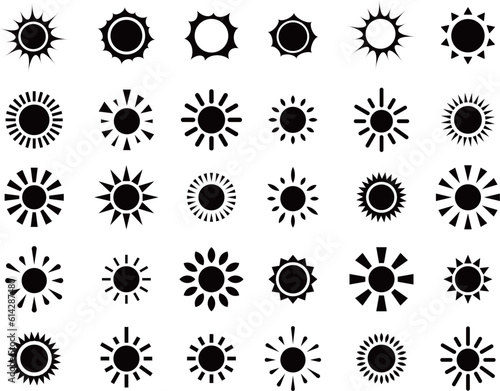太陽のシルエットセット